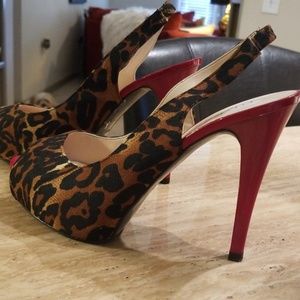 Animal Print Platform Stilettos